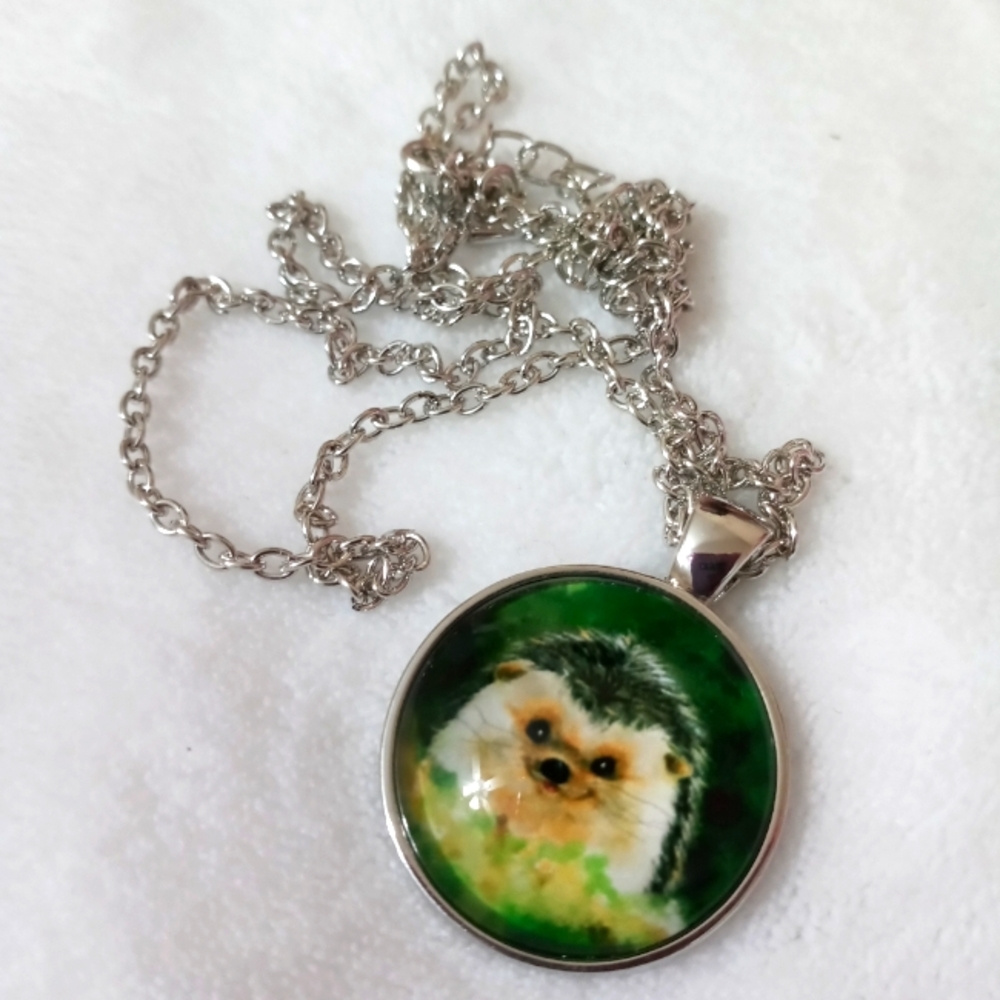 Hedgehog necklace pendant